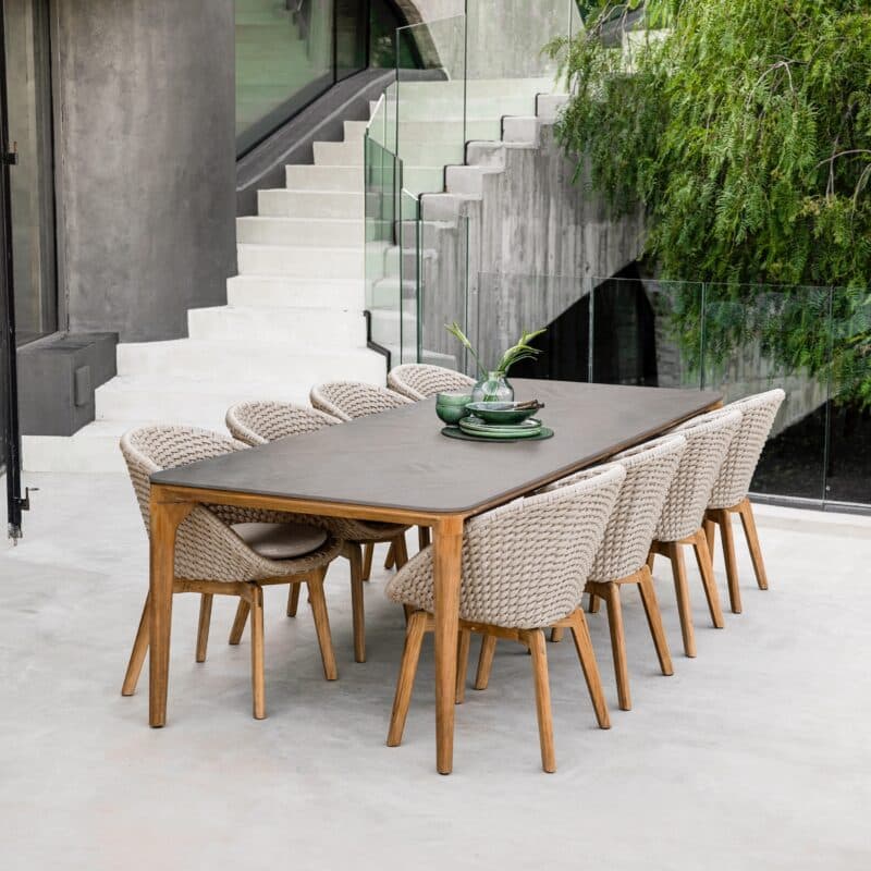 Cane-line Gartenstuhl "Peacock", Gestell Teakholz, Soft Rope sand mit Sitzkissen sand