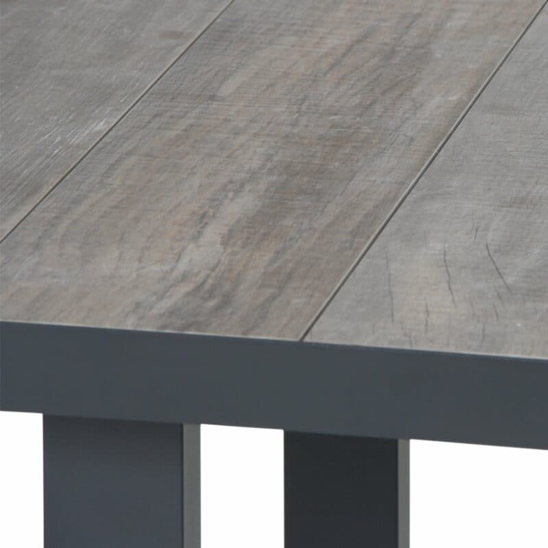 Siena Garden "Corido" Casual-Dining-Tisch, Gestell Aluminium anthrazit matt, Tischplatte Keramik washed grey