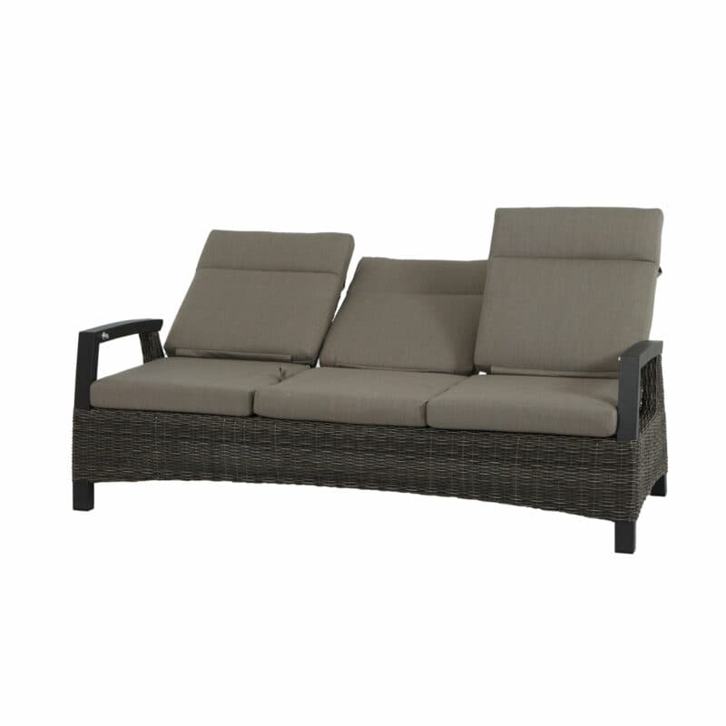 SienaSiena Garden "Corido" Loungesofa, Gestell Aluminium, Geflecht charcoal grey, Kissen taupe meliert Loungesofa "Corido", Gestell Aluminium, Geflecht charcoal grey, Kissen taupe