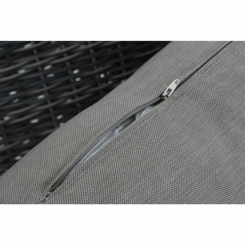 Siena Garden "Corido" Seitenteil, Gestell Aluminium anthrazit matt, Geflecht charcoal grey, Kissen taupe meliert