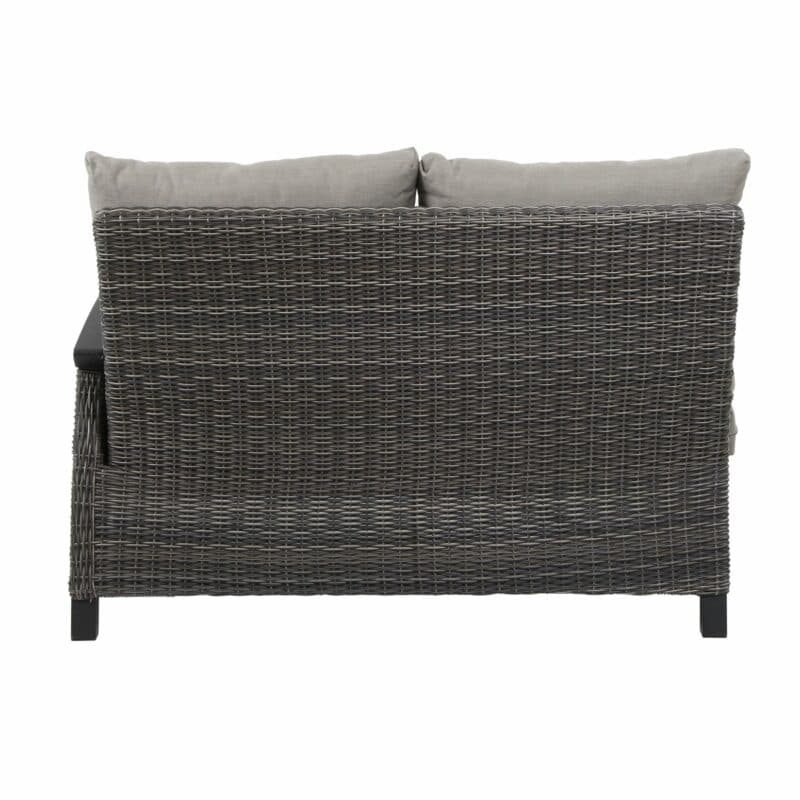 Siena Garden "Corido" Seitenteil links, Gestell Aluminium anthrazit matt, Geflecht charcoal grey, Kissen taupe meliert