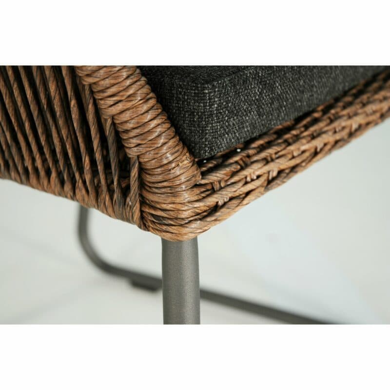 SIT Mobilia Gartenstuhl "Allanis“, Gestell Aluminium anthrazit, Geflecht Twisted Abaco Philipino