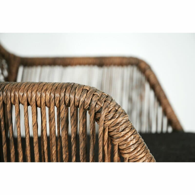 SIT Mobilia Gartenstuhl „Allanis“, Gestell Aluminium anthrazit, Geflecht Twisted Abaco Philipino