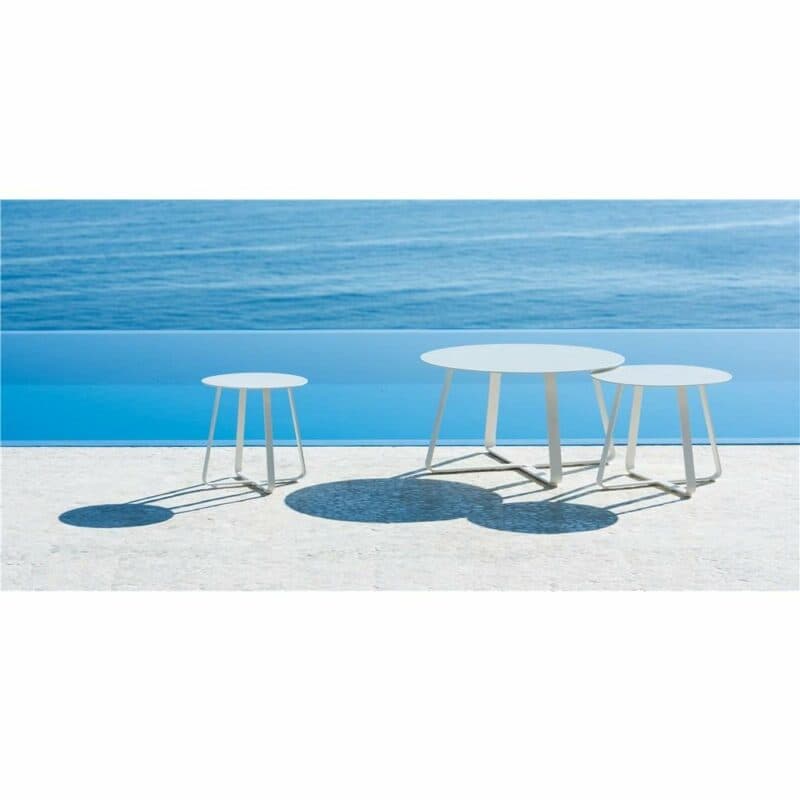 Jati&Kebon "Elko" Beistelltisch, Aluminium weiß