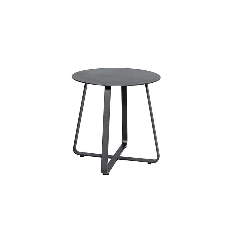 Jati&Kebon "Elko" Beistelltisch, Aluminium eisengrau, ∅ 45 cm