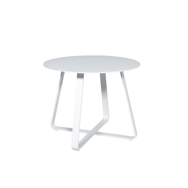 Jati&Kebon "Elko" Beistelltisch, Aluminium weiß, ∅ 60 cm