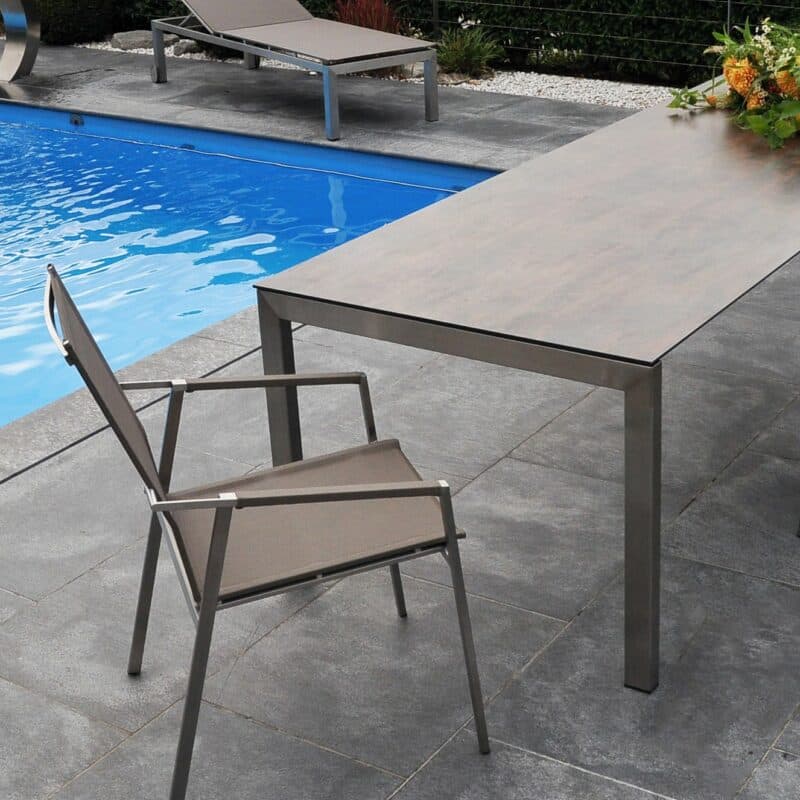 SIT Mobilia Gartentisch "Ventura", Gestell Edelstahl, Platte Keramik Oxido Flame