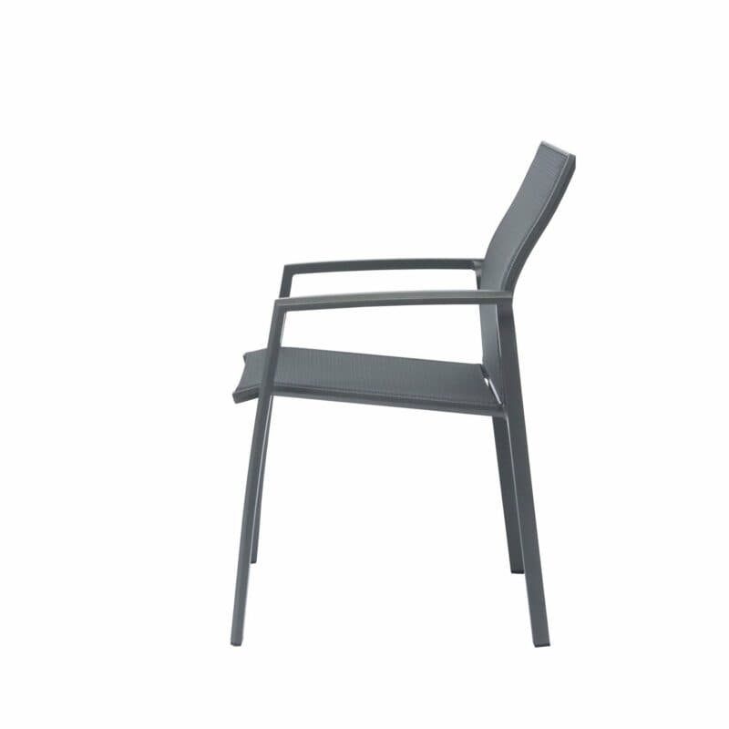 Stern Stapelsessel "Kari", Gestell Aluminium anthrazit, Textilgewebe karbon