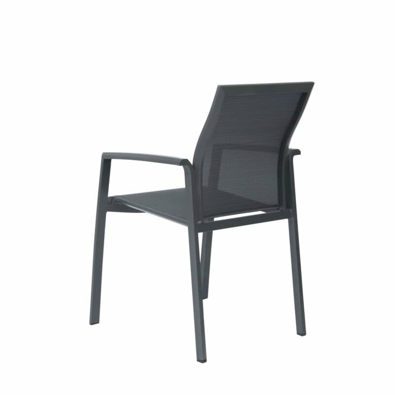 Stern Stapelsessel "Kari", Gestell Aluminium anthrazit, Textilgewebe karbon