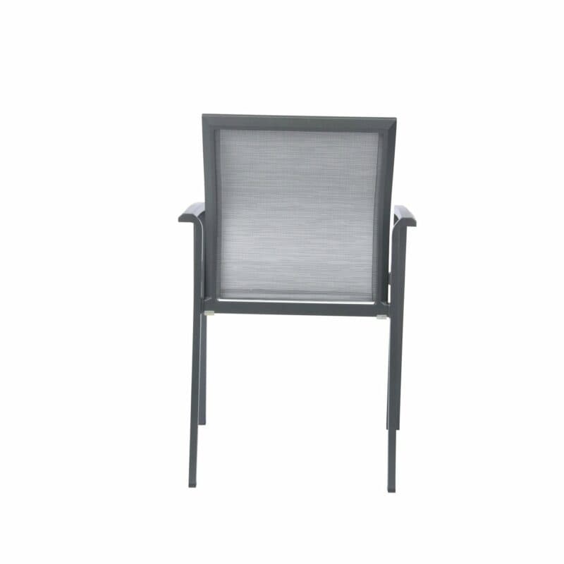 Stern Stapelsessel "Kari", Gestell Aluminium anthrazit, Textilgewebe silber