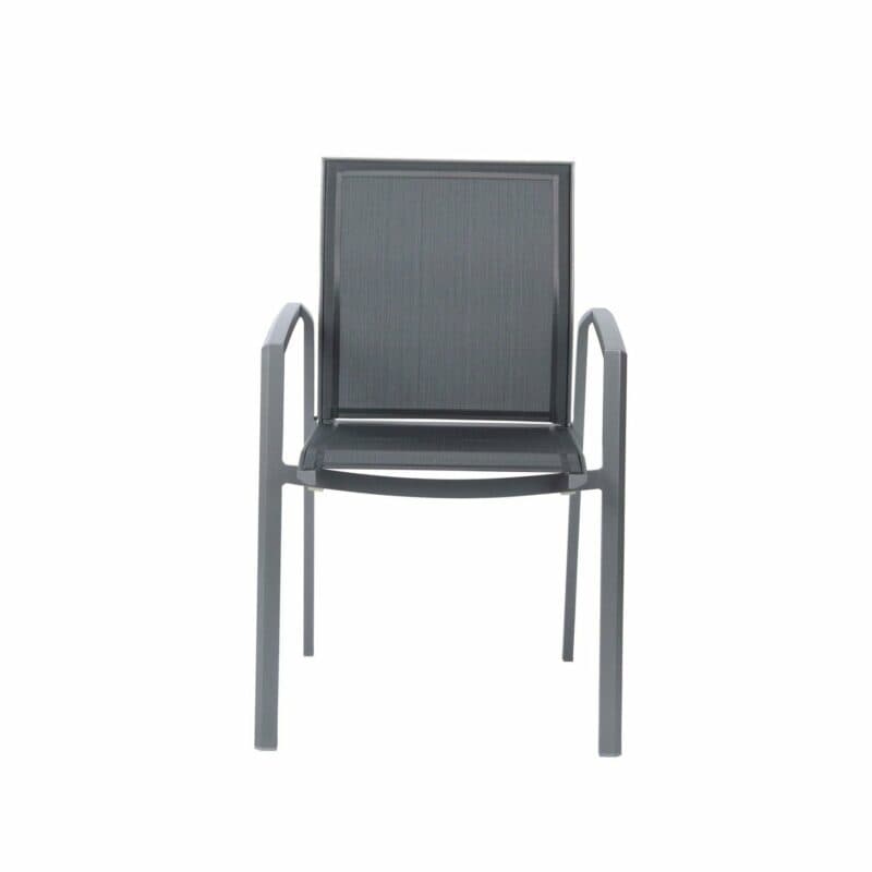 Stern Stapelsessel "Kari", Gestell Aluminium graphit, Textilgewebe silbergrau