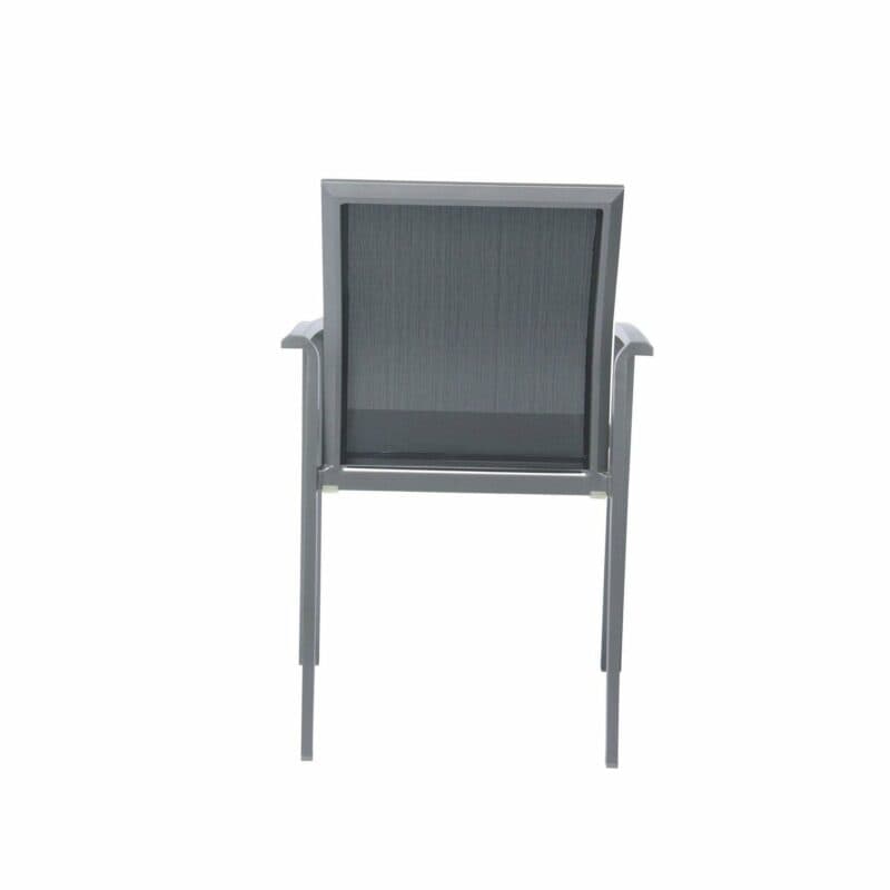Stern Stapelsessel "Kari", Gestell Aluminium graphit, Textilgewebe silbergrau