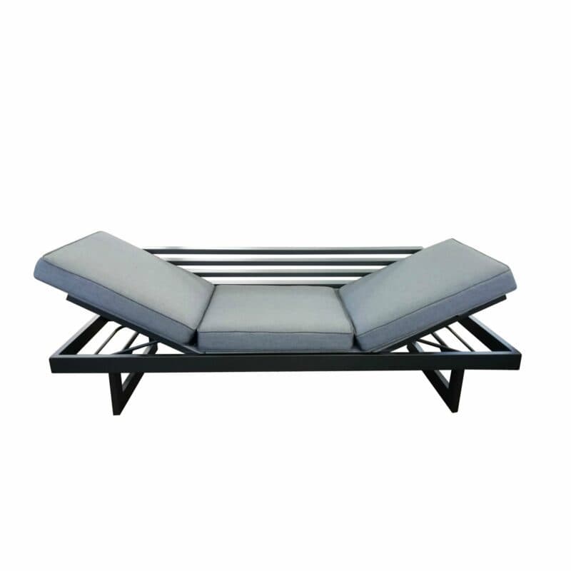 Stern Lounge/Liege Serie "Holly"/"New Holly", Gestell Aluminium oder Edelstahl (Abb. zeigt Alu anthrazit, Kissen seidengrau), Seitenteile mehrfach verstellbar