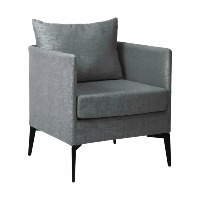 Stern "Marta" Sessel, Gestell Alu anthrazit, Bezug: Outdoorstoff dunkelgrau/schiefergrau meliert