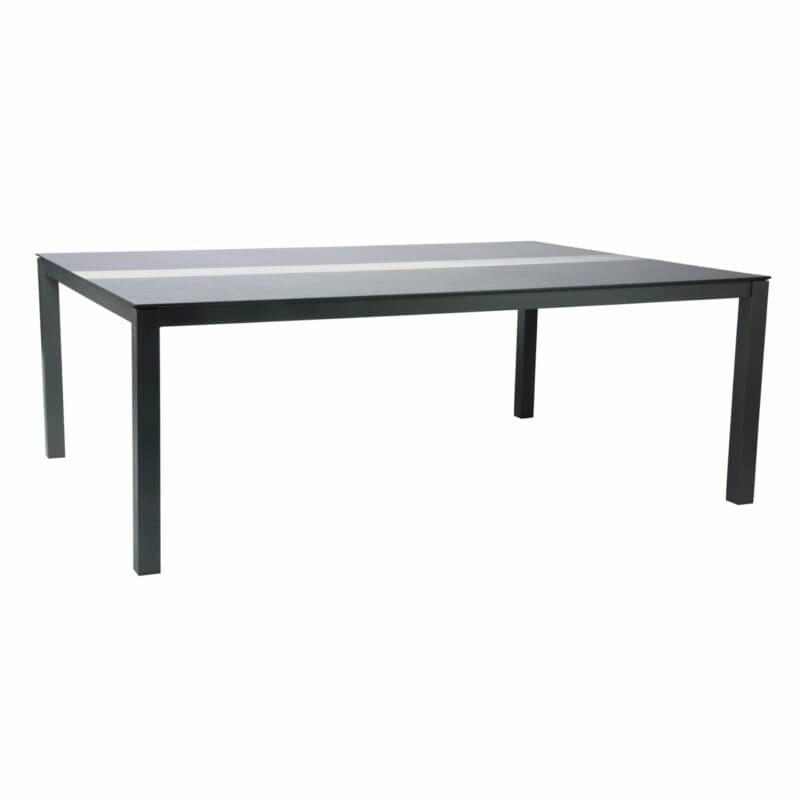 Stern Gartentisch 200x140 cm, Alu anthrazit, Tischplatte Silverstar 2.0 Dark Marble/Zement hell