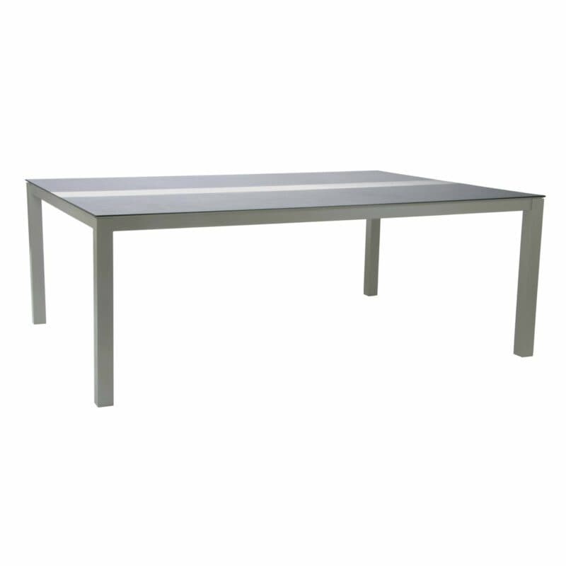 Stern Gartentisch 200x140 cm, Alu graphit, Tischplatte Silverstar 2.0 Dark Marble/Zement hell