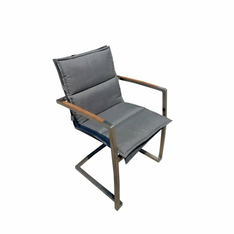 Gartenkultur Auflage für Freischwinger, mit Stehsaum, Sunbrella Natté charcoal chiné