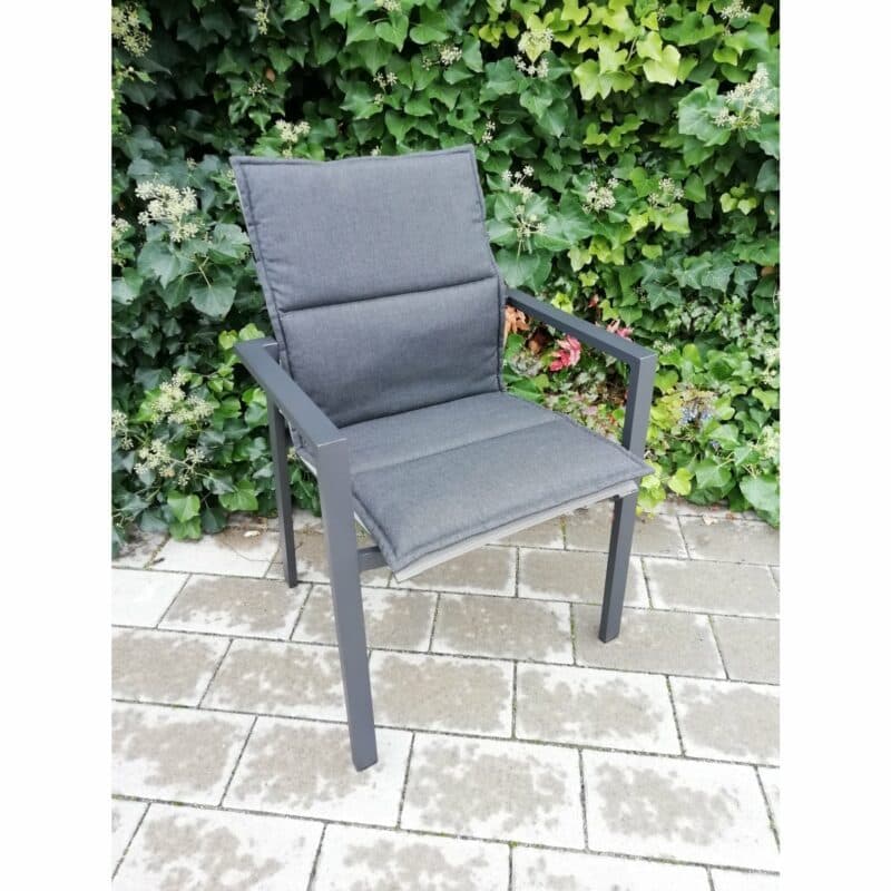 Gartenkultur Auflage für Stapelsessel "Beja" (Jati&Kebon) und "Yuri" (Home Islands), mit Stehsaum, Sunbrella Natte sooty