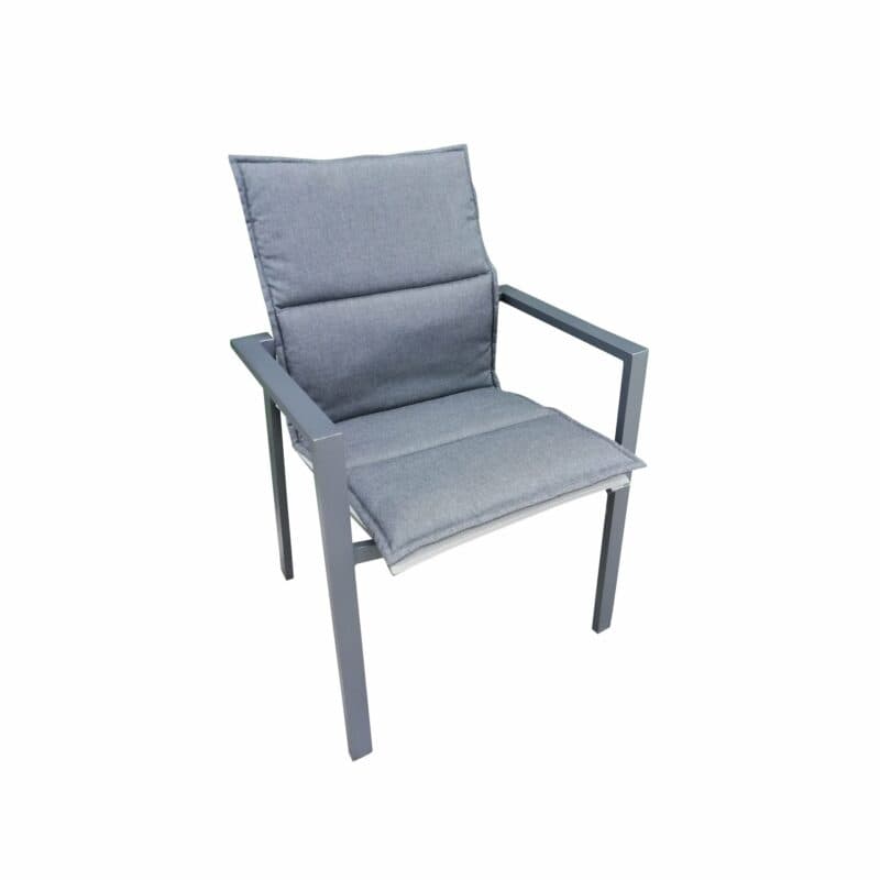 Gartenkultur Auflage für Stapelsessel "Beja" (Jati&Kebon) und "Yuri" (Home Islands), mit Stehsaum, Sunbrella® Natté Sooty