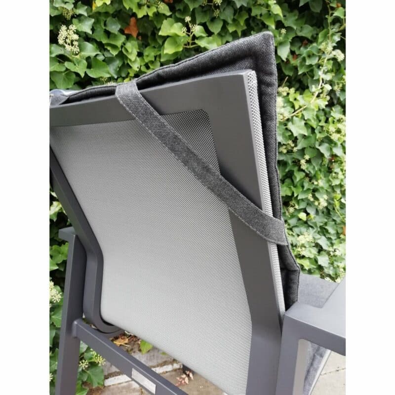 Gartenkultur Auflage für Stapelsessel "Beja" (Jati&Kebon) und "Yuri" (Home Islands), mit Stehsaum, Sunbrella Natte sooty