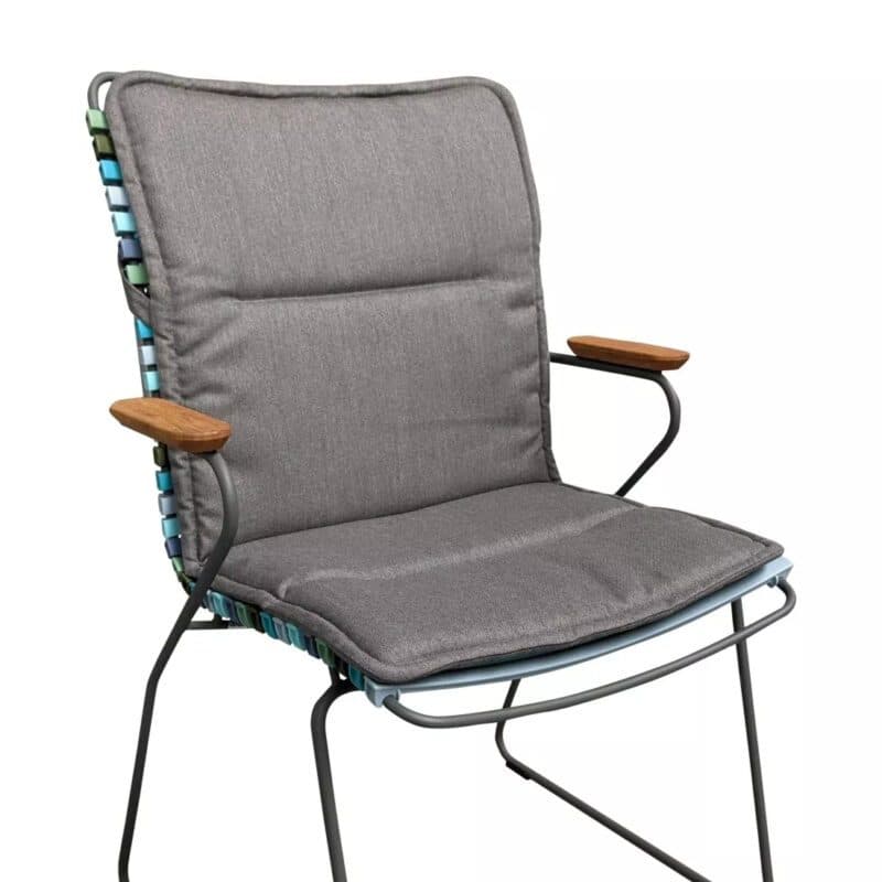 Gartenkultur Auflage für Houe "Click" Gartenstuhl mit hoher Rückenlehne, Sunbrella Natté Charcoal Chiné