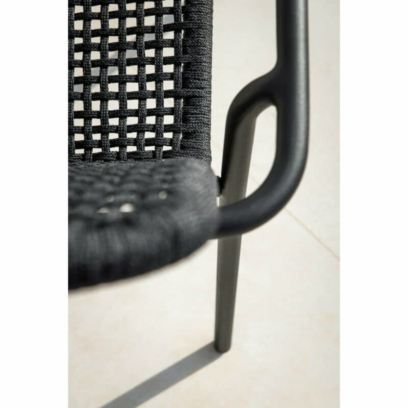 Jati&Kebon Serie "Durham", Aluminium eisengrau, Bespannung Rope schwarz