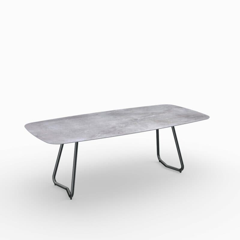 SIT Mobilia Gartentisch "Jura-Delemont", Gestell Stahl anthrazit lackiert, Tischplatte Dekton Soke, 220x100 cm