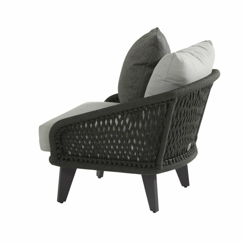 4Seasons Outdoor Loungesessel "Belize" inkl. 2 Kissen & 1 Dekokissen, Gestell Aluminium anthrazit, Rope schwarz