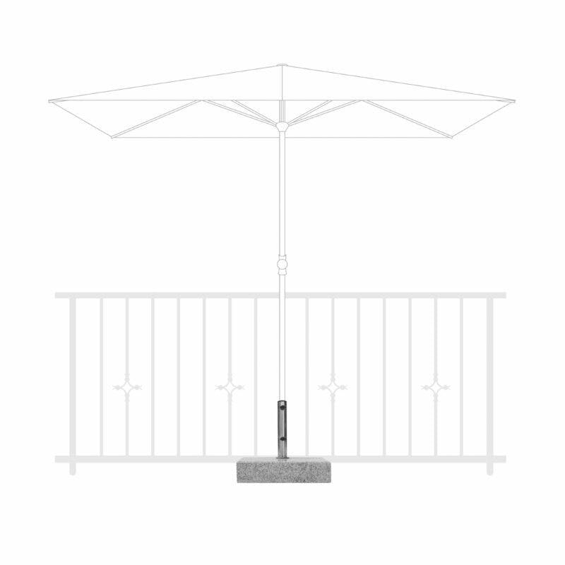Doppler Balkon-Granitsockel, 25 kg, für Sonnenschirm "ACT", 220x130 cm