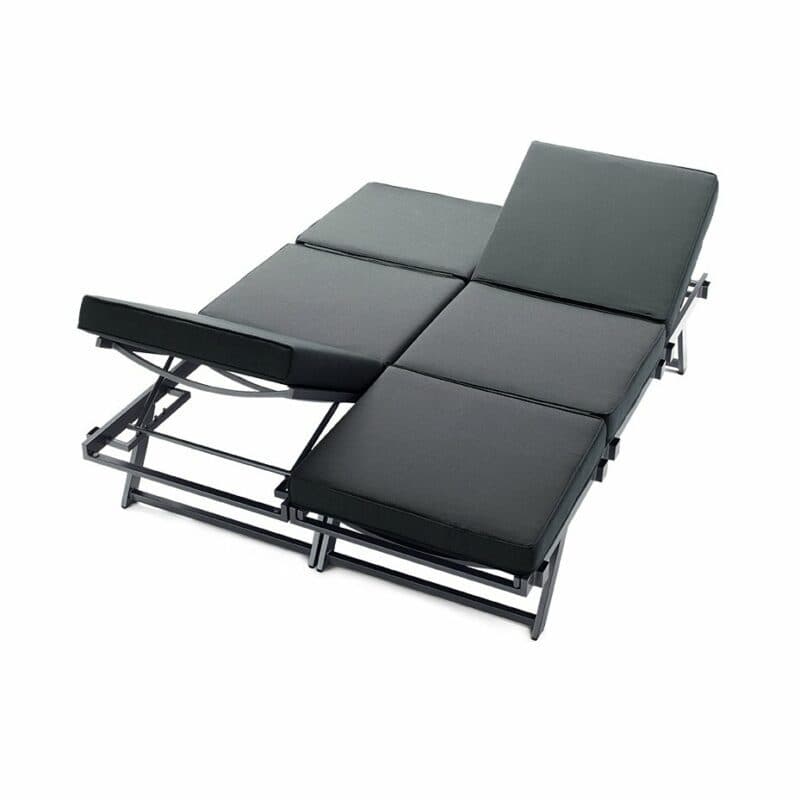Sieger Loungeserie "Auckland", Gestell Aluminium eisengrau, Kissenfarbe grau