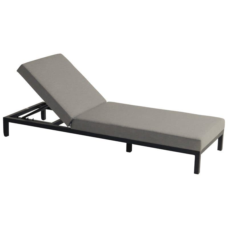 Hartman "Eva" Sonnenliege, Gestell Alu schwarz, Bezug Sunbrella® grau
