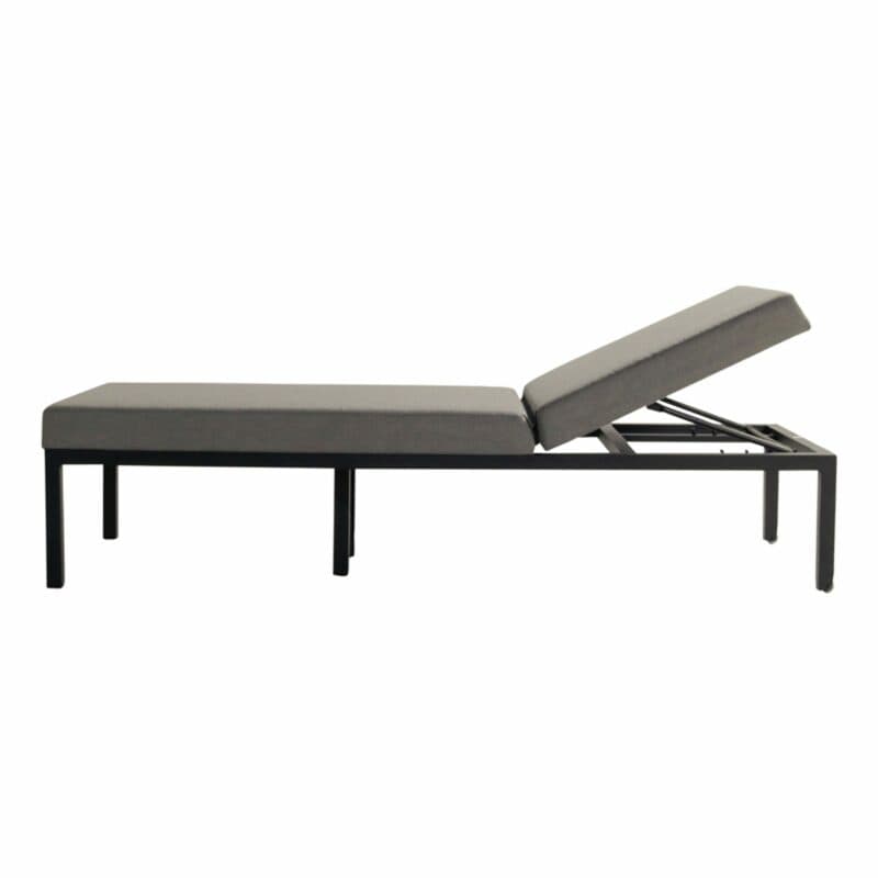 Hartman "Eva" hohe Sonnenliege, Gestell Alu schwarz, Bezug Sunbrella® grau