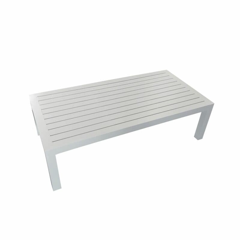 Home Islands "New Chalong" Loungetisch, Gestell & Tischplatte Aluminium weiß