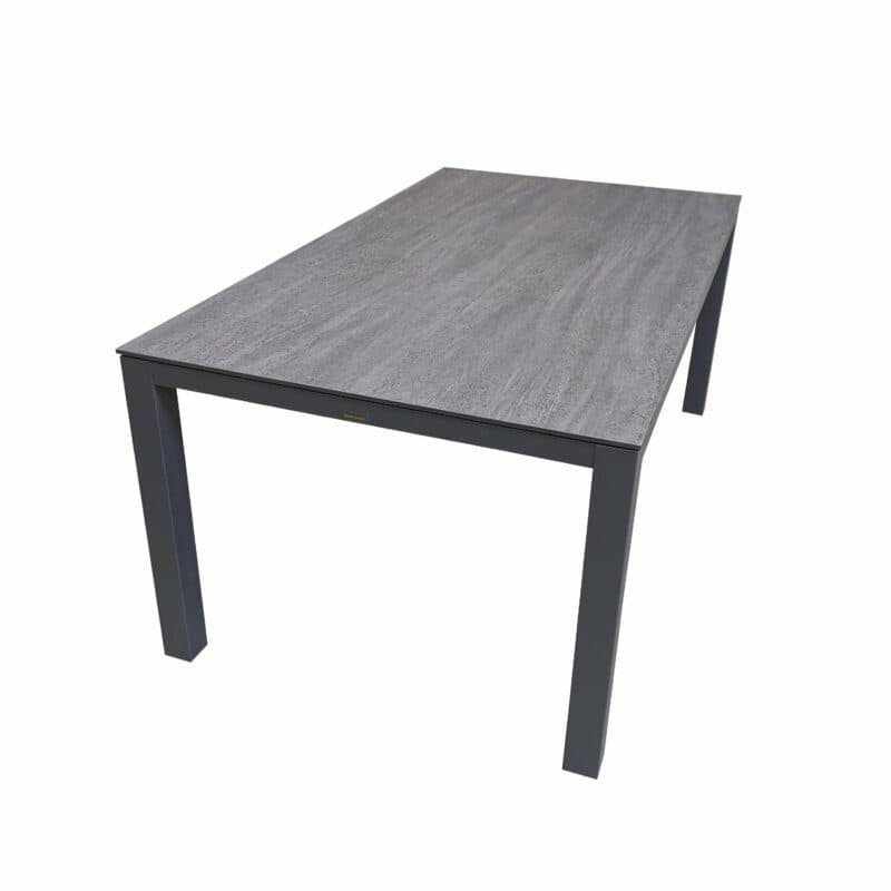Home Islands "Dayann" Gartentisch, Gestell Aluminium charcoal (anthrazit), Tischplatte HPL dark grey