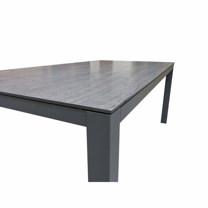Home Islands "Dayann" Gartentisch, Gestell Aluminium charcoal (anthrazit), Tischplatte HPL dark grey