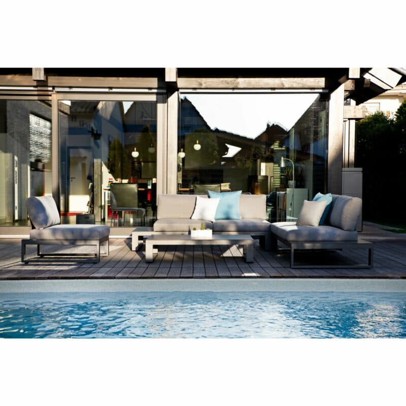Jati & Kebon "Virginia" Loungegruppe, Gestell Aluminium mit HPL