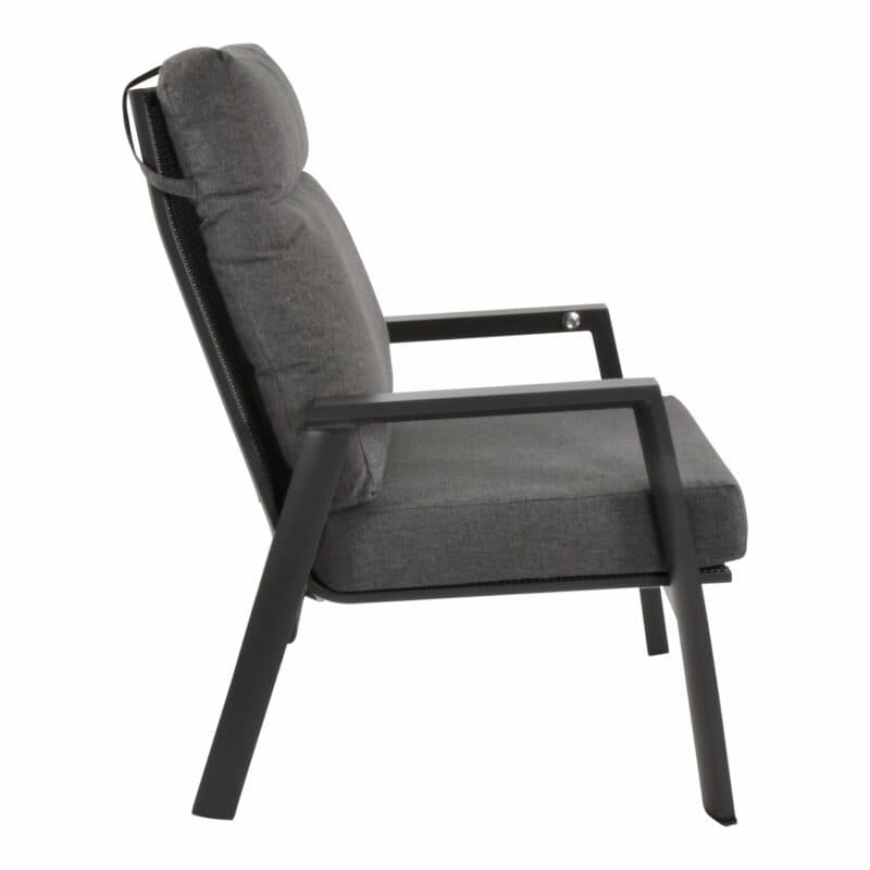Lesli Living Loungesessel "Ohio", Gestell Alu anthrazit, Kissenset anthrazit