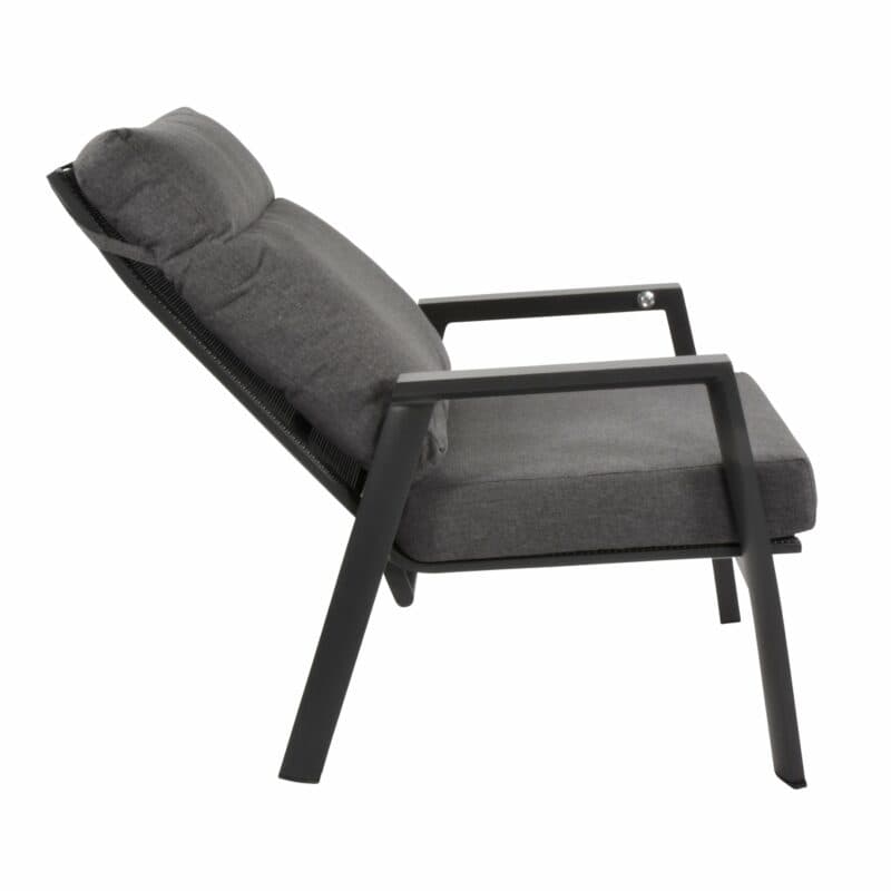 Lesli Living Loungesessel "Ohio", Gestell Alu anthrazit, Kissenset anthrazit