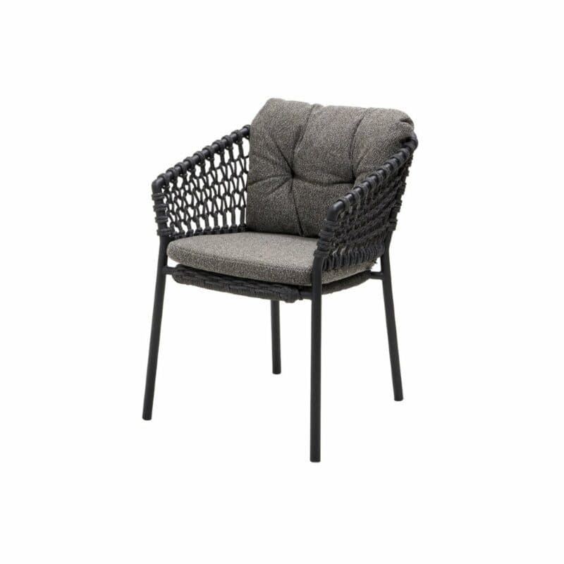 Cane-line "Ocean" Gartensessel, Soft Rope dark grey mit Kissen dark grey