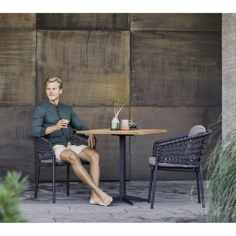 Cane-line "Ocean" Gartensessel, Soft Rope dark grey