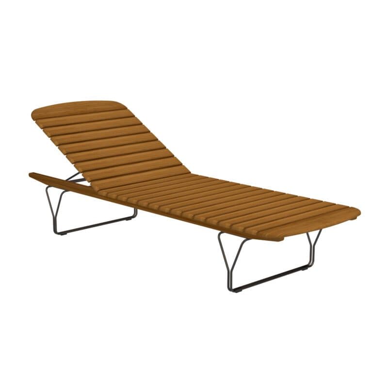 Houe Sonnenliege "Molo", Gestell Stahl schwarz, Bambuslamellen