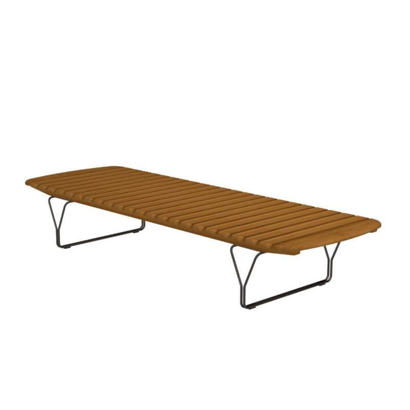 Houe Sonnenliege "Molo", Gestell Stahl schwarz, Bambuslamellen