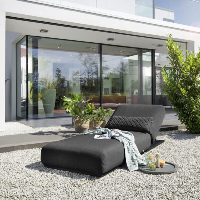 Kettler Sonnenliege "Ego", Gestell Alu anthrazit, Polster Sunbrella® Sooty