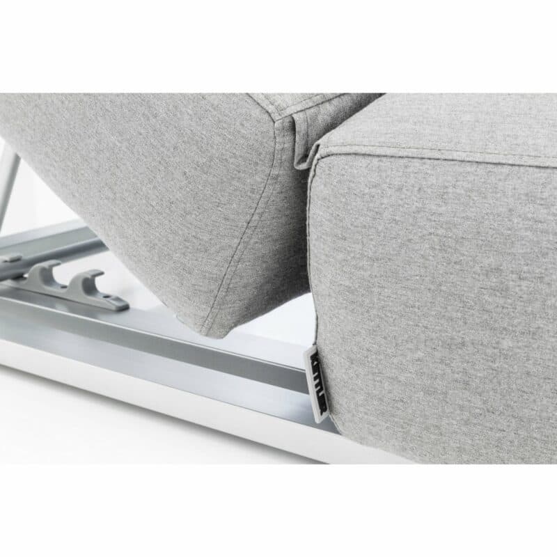 Kettler Sonnenliege "Ego", Gestell Alu silber, Polster Sunbrella® grau-meliert
