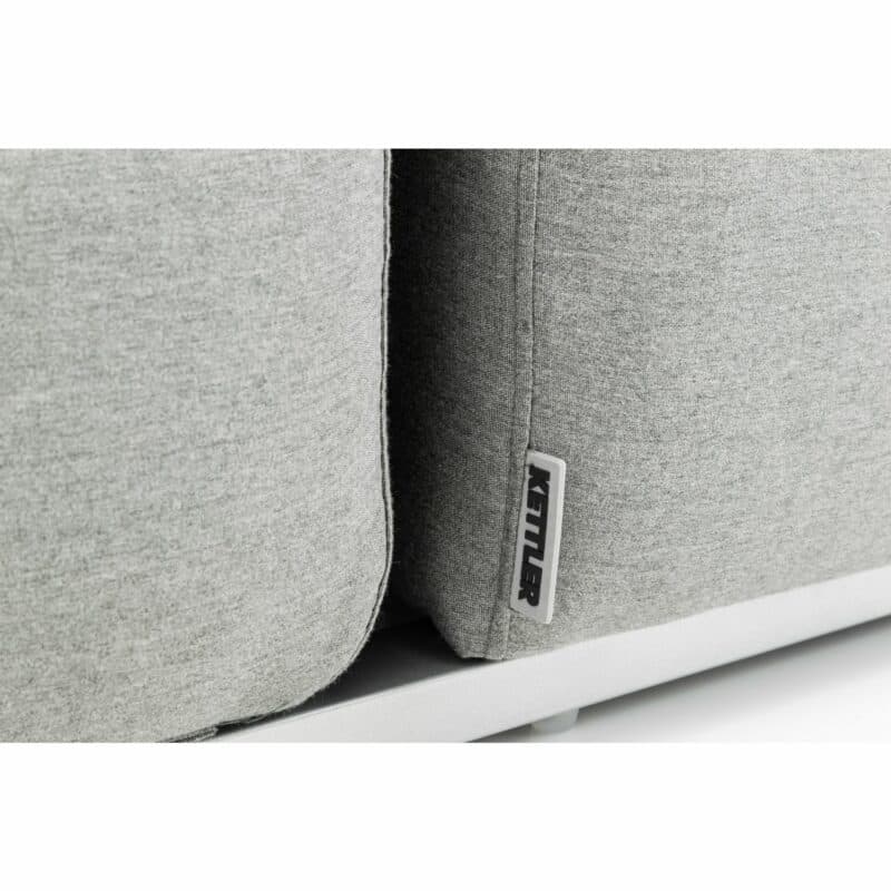 Kettler Sonnenliege "Ego", Gestell Alu silber, Polster Sunbrella® grau-meliert