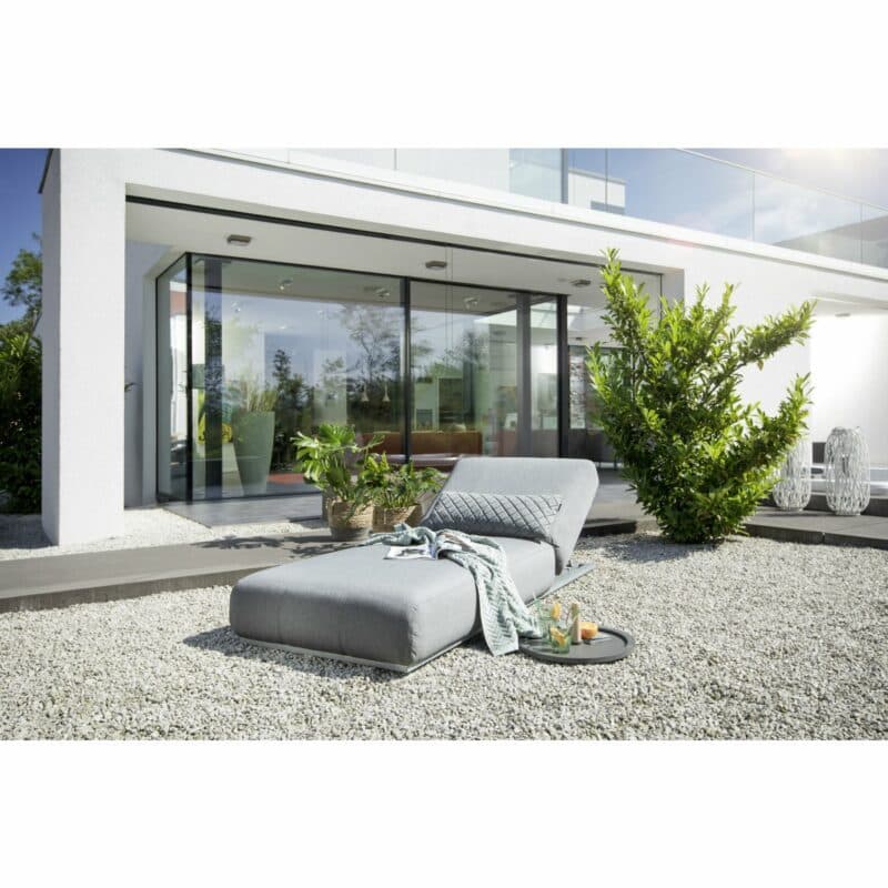 Kettler Sonnenliege "Ego", Gestell Alu silber, Polster Sunbrella® grau-meliert