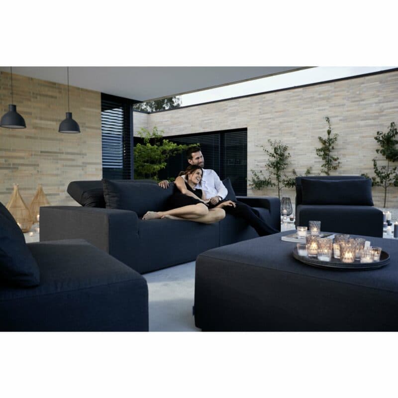 Kettler "Royal" Lounge Endteil links + rechts, Loungesessel, Loungehocker, Gestell Aluminium, Polster Textilgewebe Sunbrella® Sooty (anthrazit)