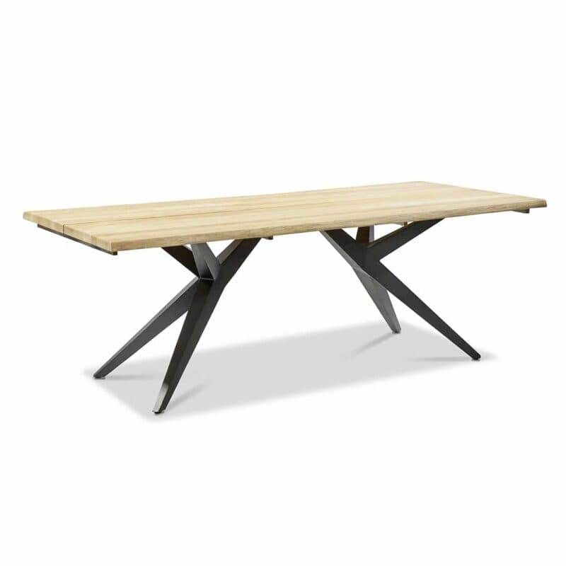 Musterring Freilicht "Holland" Gartentisch, Gestell Aluminium anthrazit, Tischplatte Teakholz, 220x95x76 cm