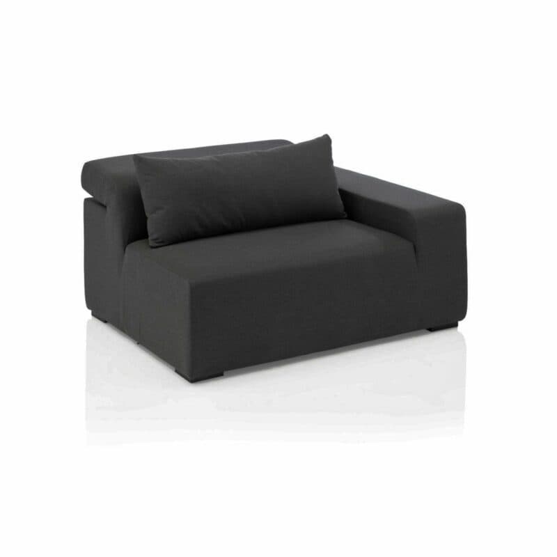 Kettler "Royal" Lounge Endteil rechts, Gestell Aluminium, Polster Textilgewebe Sunbrella® Sooty (anthrazit)