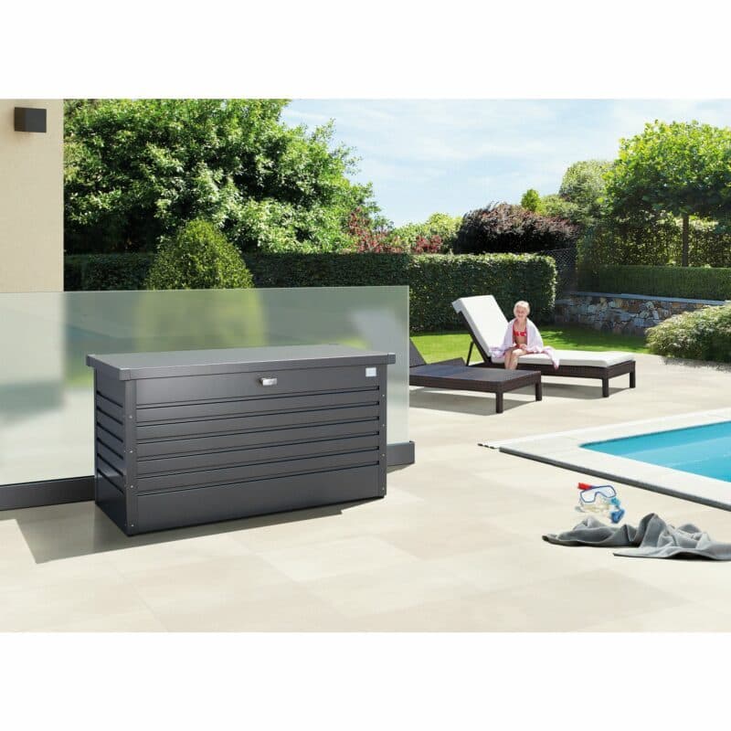 Biohort “FreizeitBox“, Stahlblech dunkelgrau-metallic, Größe 130